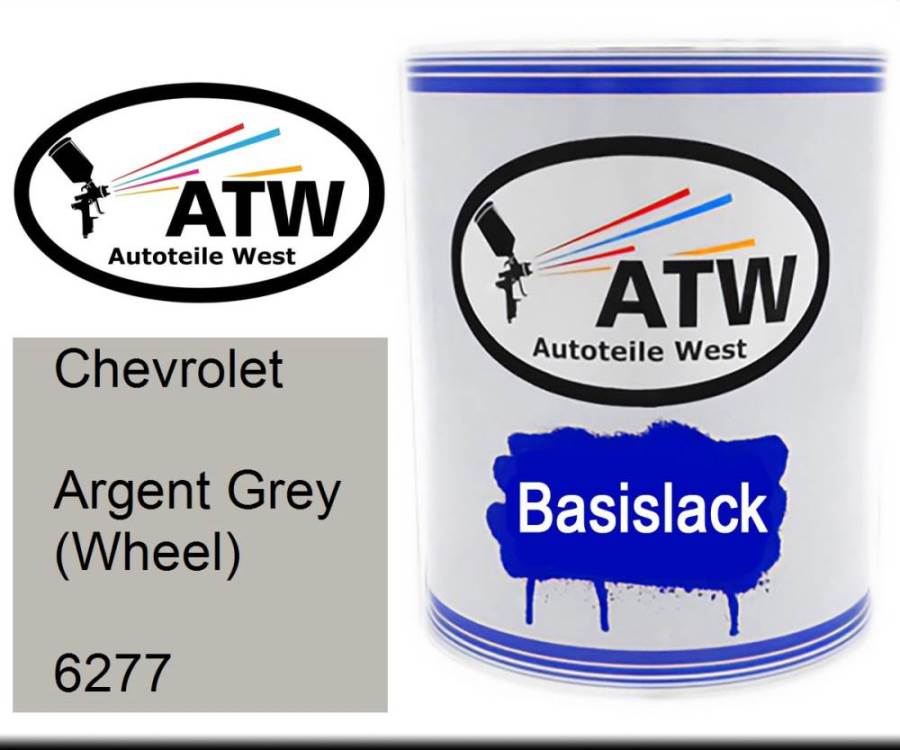 Chevrolet, Argent Grey (Wheel), 6277: 1L Lackdose, von ATW Autoteile West.